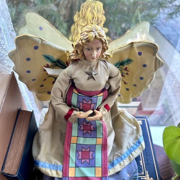 Vintage House of Lloyd Folk Art Christmas Angel Shelf Sitter - Picture 4 of 9